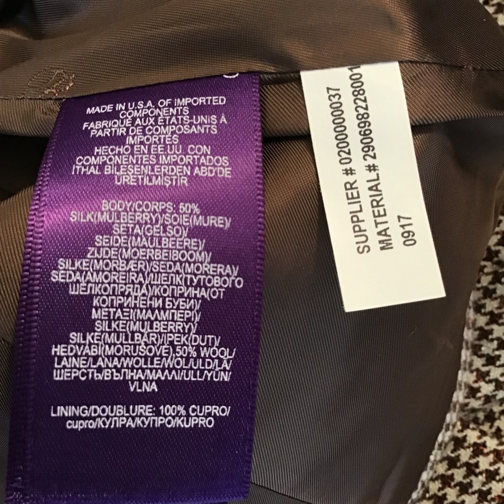 Ralph Lauren Collection Purple Label Jacket Houndstooth Blazer - Picture 9 of 9